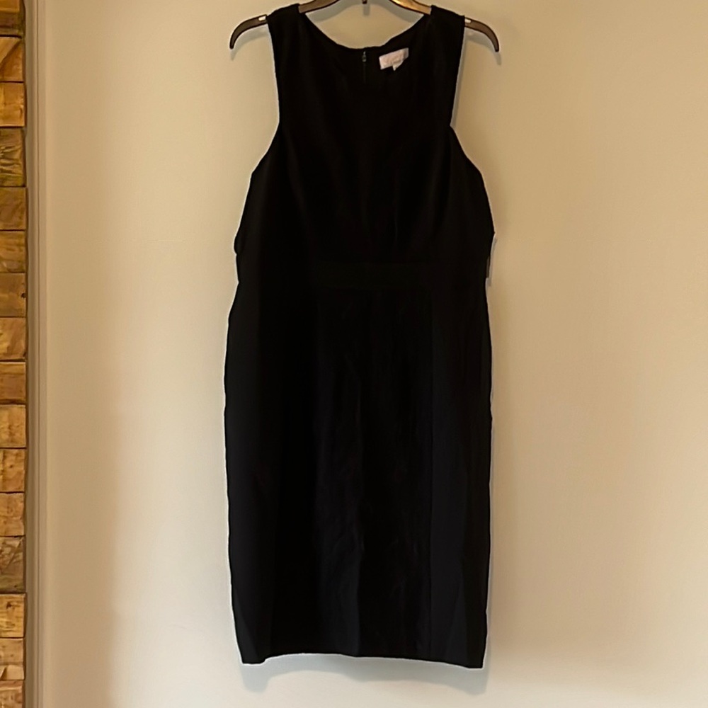 NWT LOVELY BY ADRIANNA PAPELL black sleeveless dress